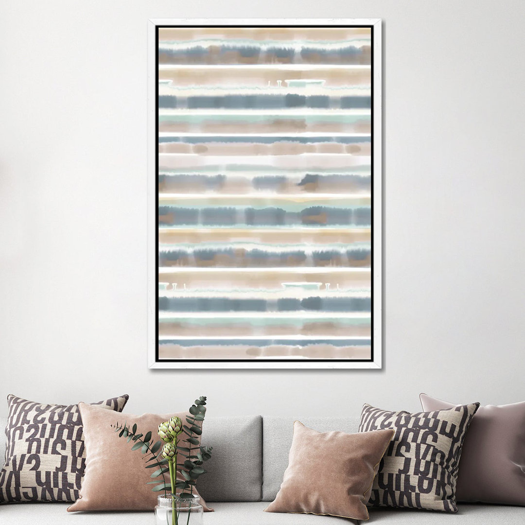 Watercolor Stripe Earthy by Jacqueline Maldonado - Print on Canvas