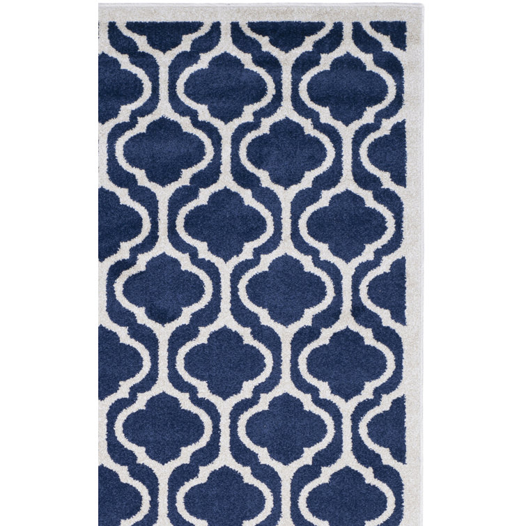 Ammundsen Geometric Navy/Beige Area Rug