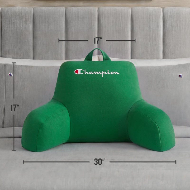 Champion Jersey Backrest Pillows, Dark Green, 34" x 18" x 18"