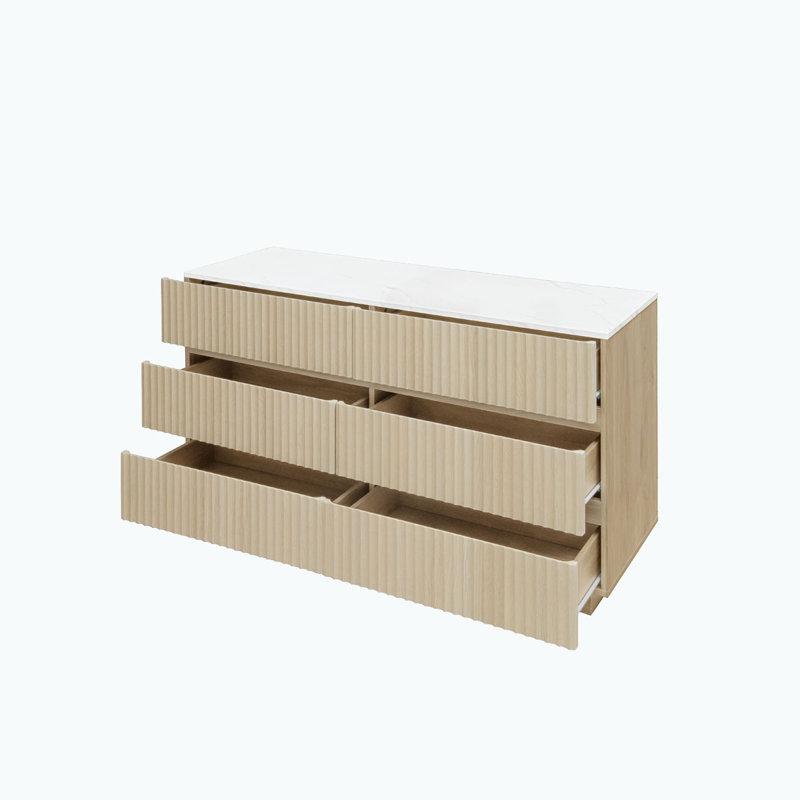Commode 6 tiroirs avec rangement DEL