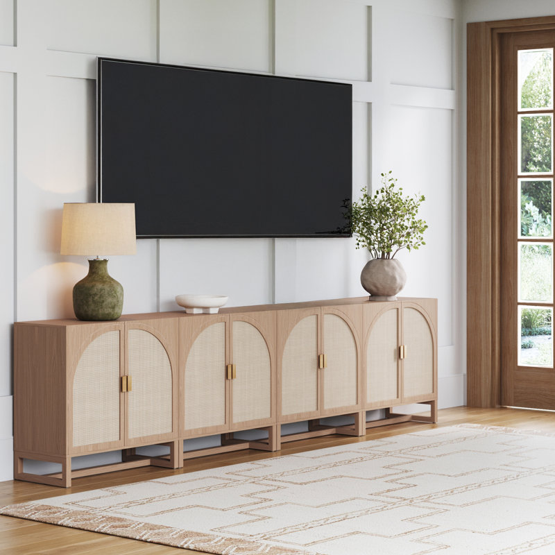 Wood Storage Cabinet Or TV Stand, Raw Oak