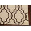 Tapis beige / noir en laine touffeté à la main à motif géométrique