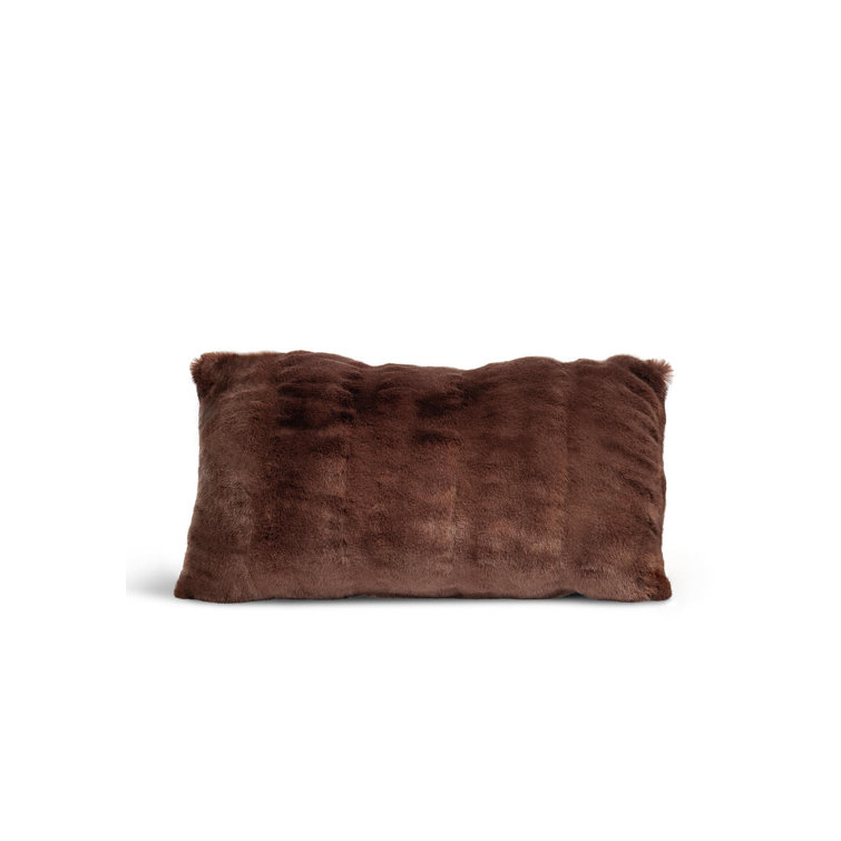 Cheer Collection Decorative Faux Fur Throw Pillow with Inserts – Luxur