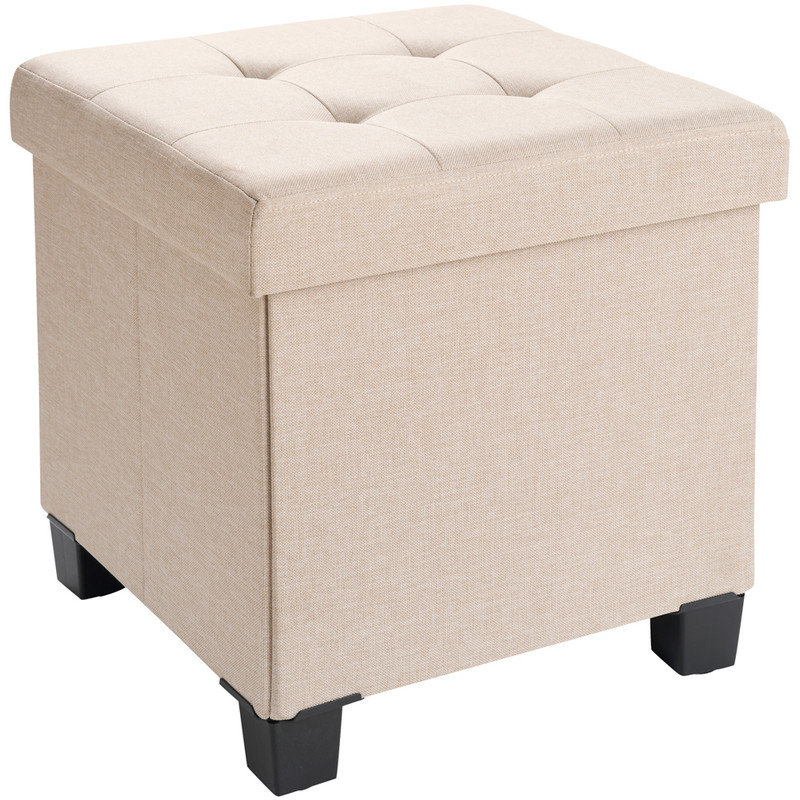 Collapsible Square Cube Pehrson, Beige