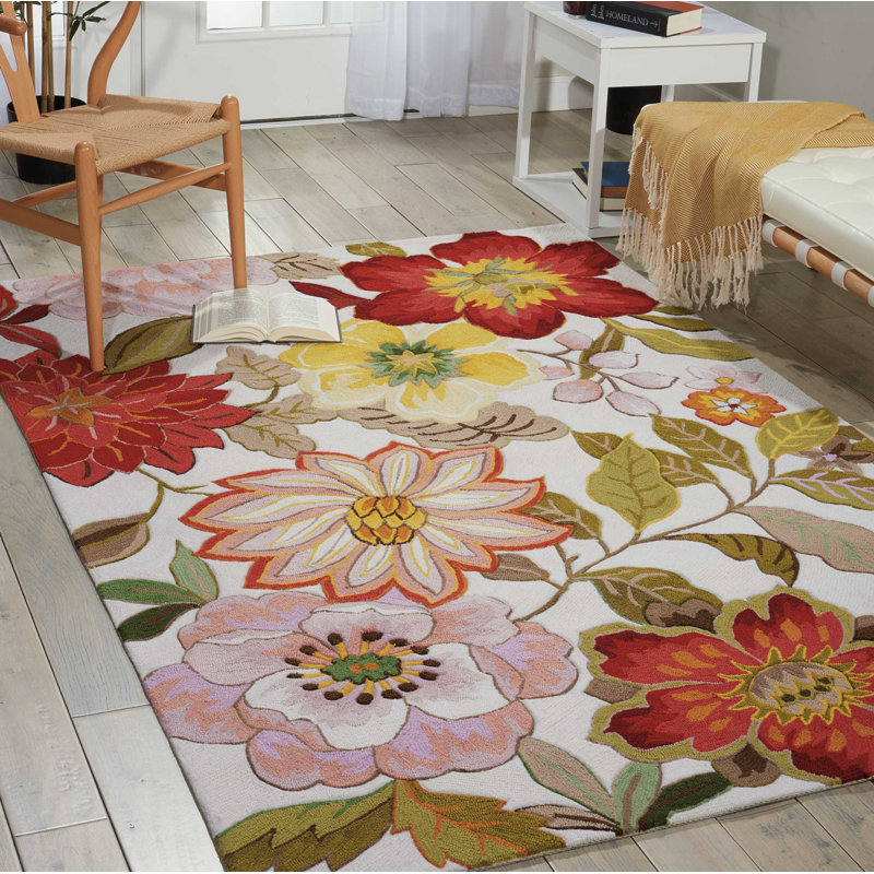 Floral Hand Woven Area Rug, Rectangle 274 x 366cm