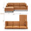 L-Shaped Genuine Leather Sofa With Chaise Lounge, Left Chaise-1709157904-1709157911