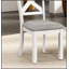 Chaises de salle à manger modernes en chêne rustique avec dossier croisé et sièges rembourrés confortables pour un usage quotidien élégant