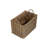 Rectangular Hessian Lined Wicker 2 Piece Storage Basket Set