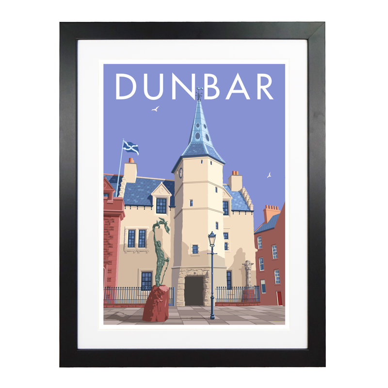 Dunbar by Stephen Millership - Print, Black, 43.5cm H x 33.5cm W x 2.2cm D