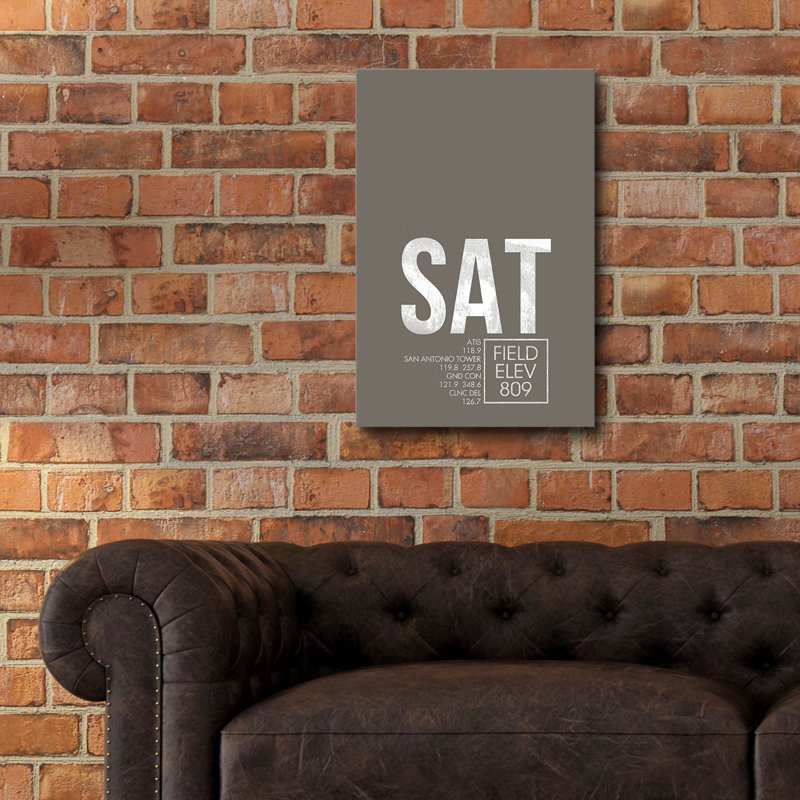 «SAT ATC» par O8 à gauche, verre acrylique Wal Art, H 24 po x l 16 po x P 0,2 po