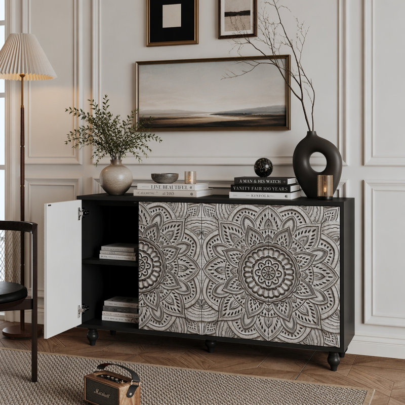 Buffet 60 po Boho Mandala, Black