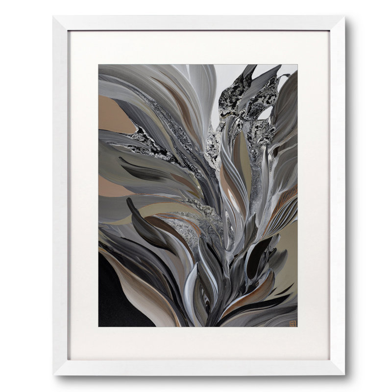 Indulge Me par Novi Lim, H 41 po x l 32 po, Blanc, Papier avec cadre unique blanc
