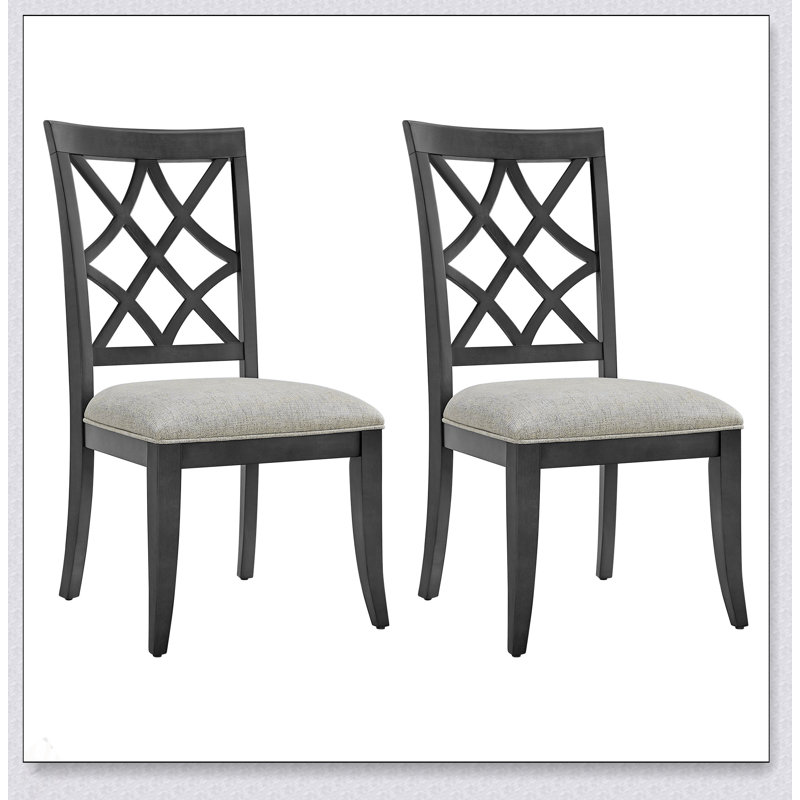 Ensemble de 2 chaises de salle à manger rembourrées Mid Century