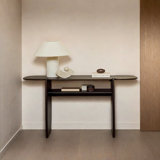 Retro Minimalist Solid Wood Console Table