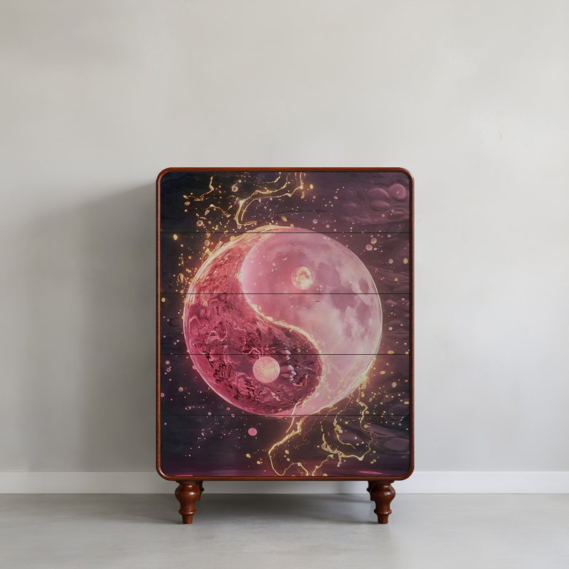 Armoire décorative à cinq tiroirs