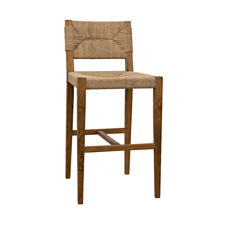Tabouret Bran, Naturel foncé, Tabouret de comptoir (siège d'une hauteur de 26 p