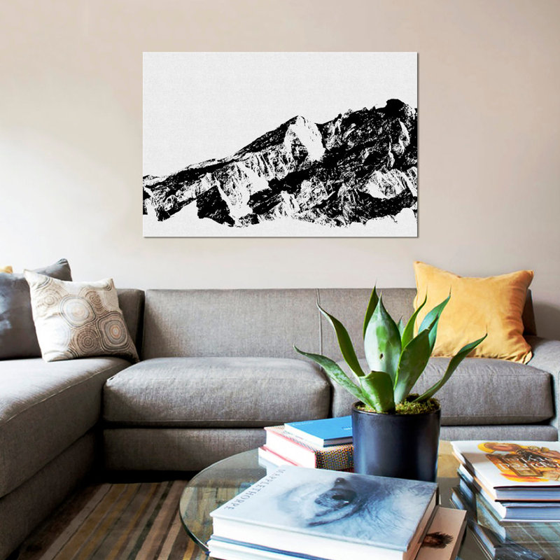 « montagnes i », impression sur toile, H 18 po x l 26 po x P 1,5 po