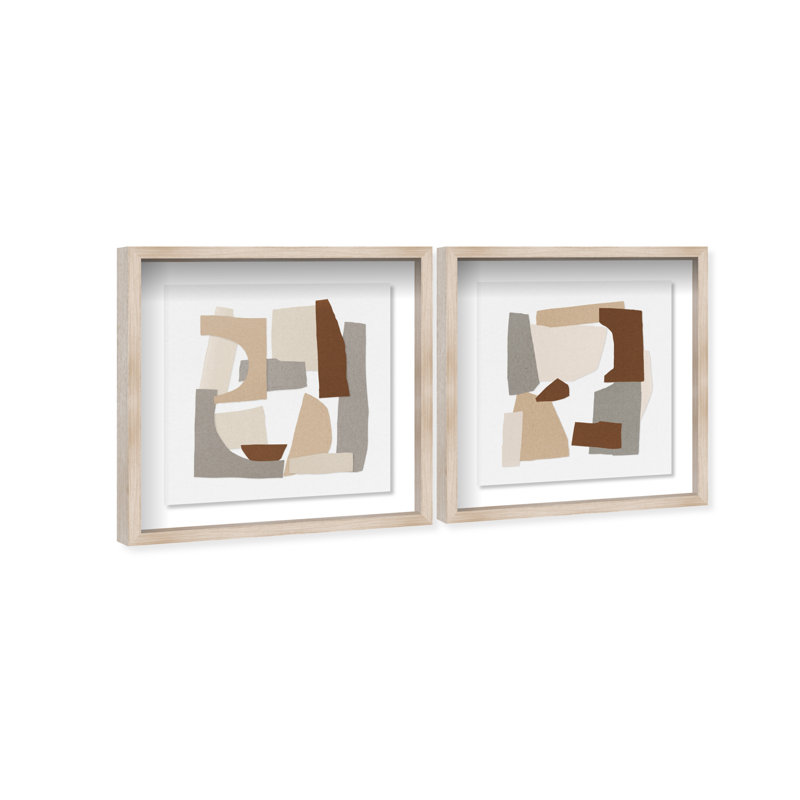 Broken Vase Set Set by Oliver Gal, 25.5" H x 25.5" W, Natural Oak Shadowbox