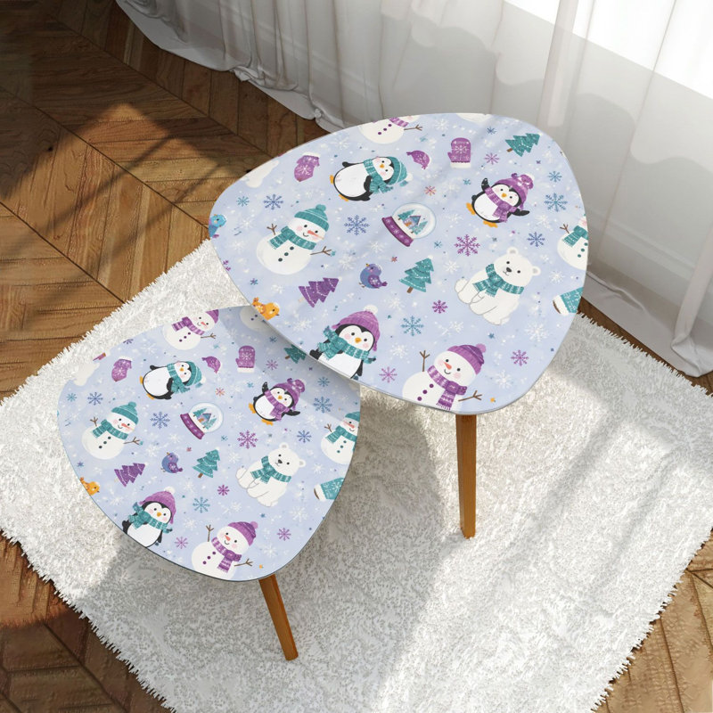 Ensemble de 2 tables basses gigognes Triangle