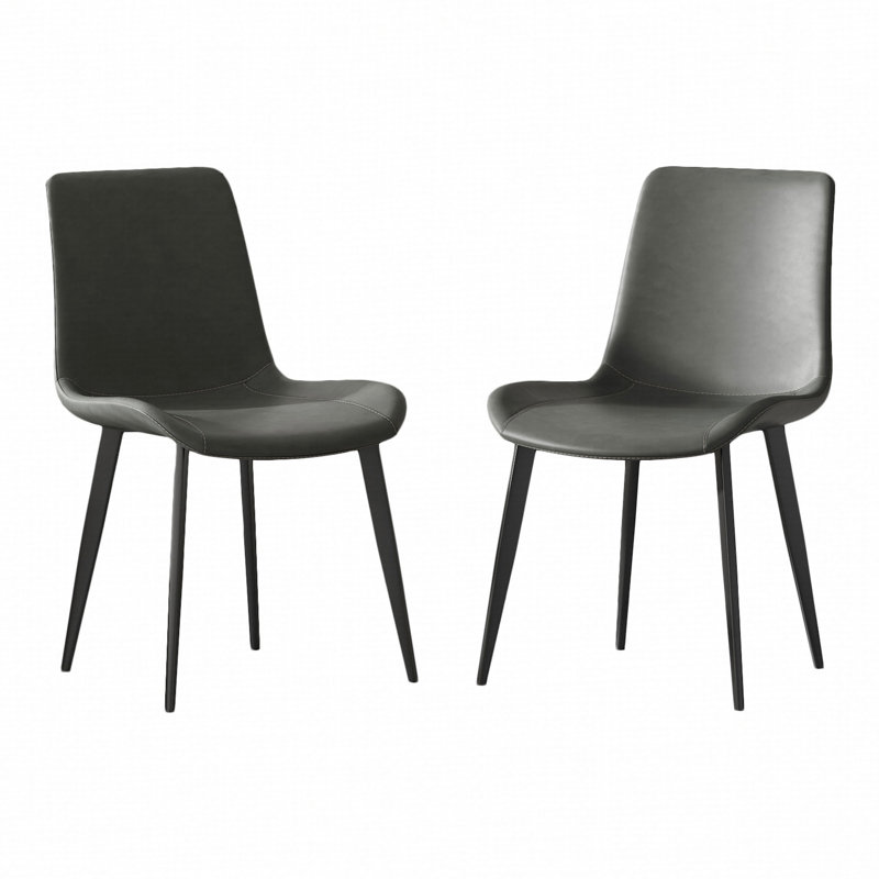 Chaises de salle à manger modernes en cuir, similicuir rembourré confortable avec pieds en métal durables pour une salle à manger élégante