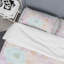 Blue and Pink Roses - Ensemble de housse de couette floral - Polyester microfibre-1575235307