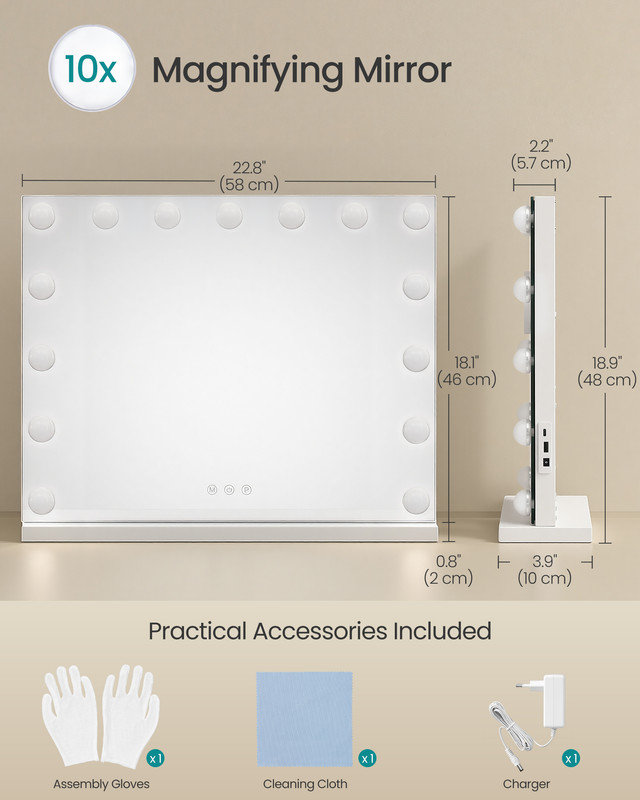 Steel Rectangle Mirror Set