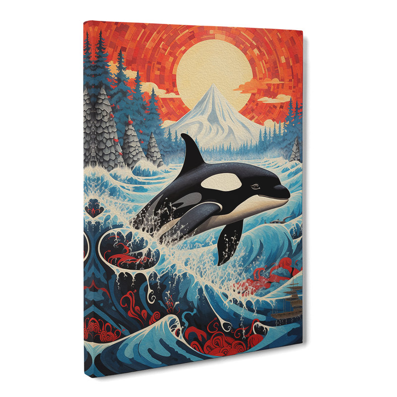 Orca Whale Symbolism - Print, 76cm H x 50cm W x 3cm D