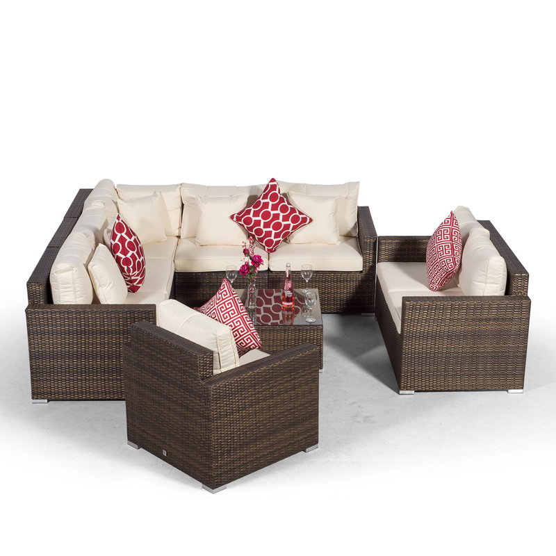 Yancey 5 Seater Rattan Corner Sofa Set