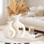 Ensemble de 2 vases en céramique noirs et blancs en forme de cœur-978931562-978931563