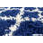 Eucptus Geometric Shaggy Dark Blue/White Jute Backing Area Rug -1957769643