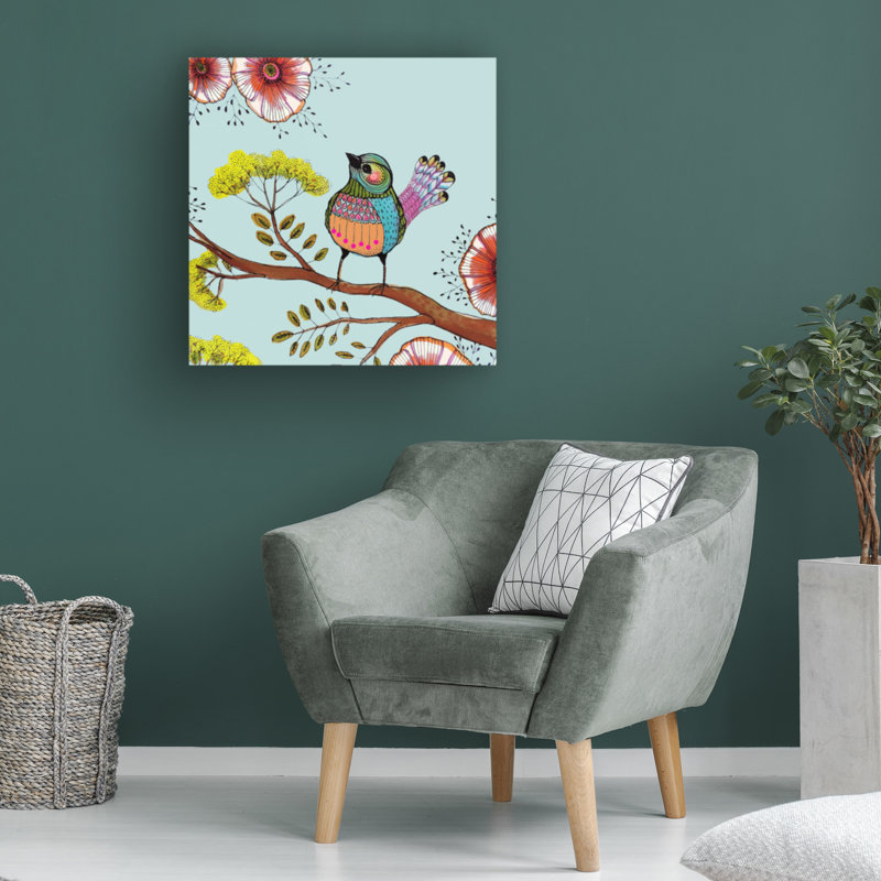 Art mural sur toile tendue - "Melodie" de Sylvie Demers pour décoration de salon, de chambre à coucher ou de bureau - 24 x 24