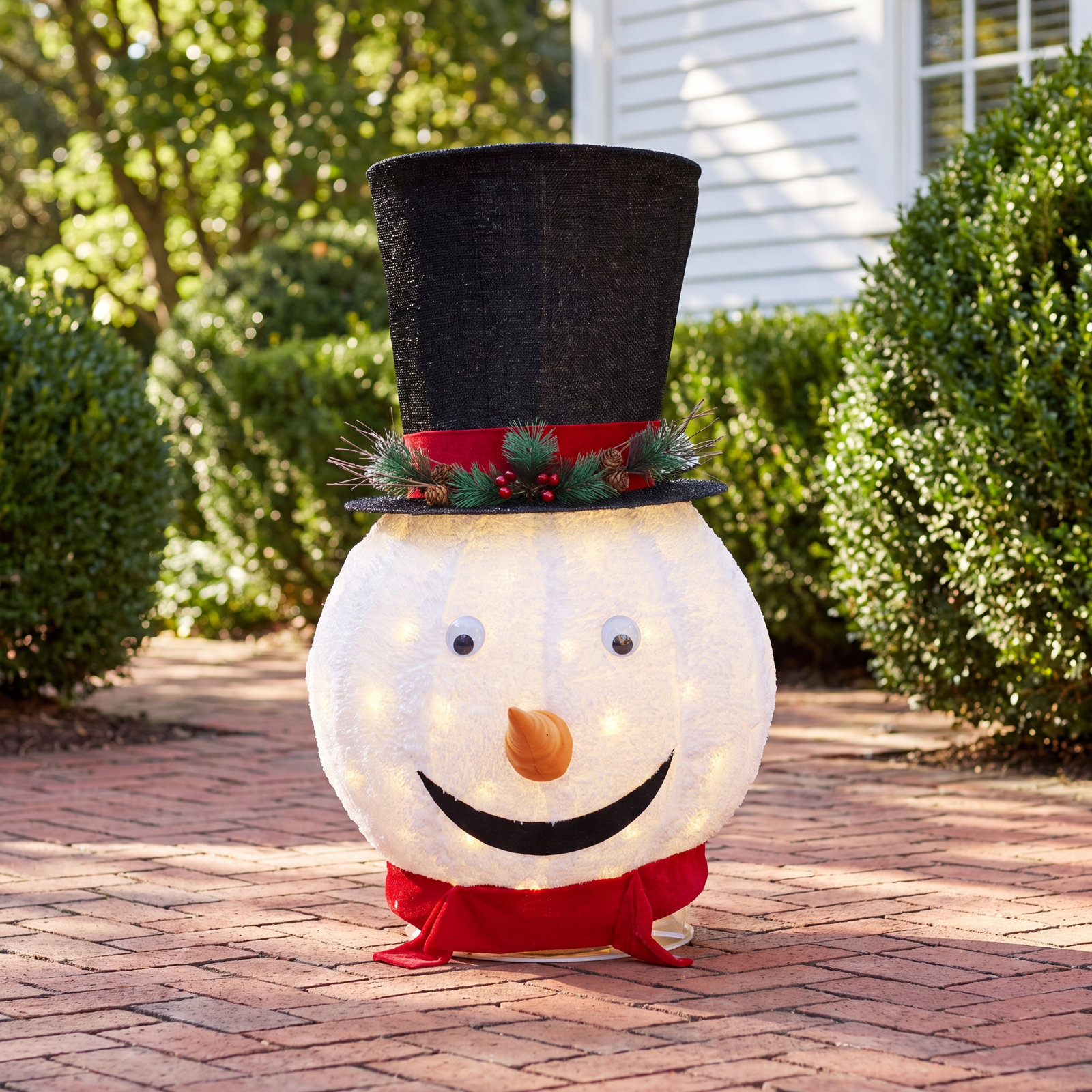Season's Designs 3.25' Lighted Snowman Head
