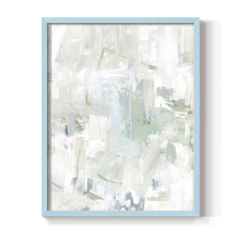 Impasto Poem II, reproduction encadrée - bois massif, H 30 po x l 24 po, Blue