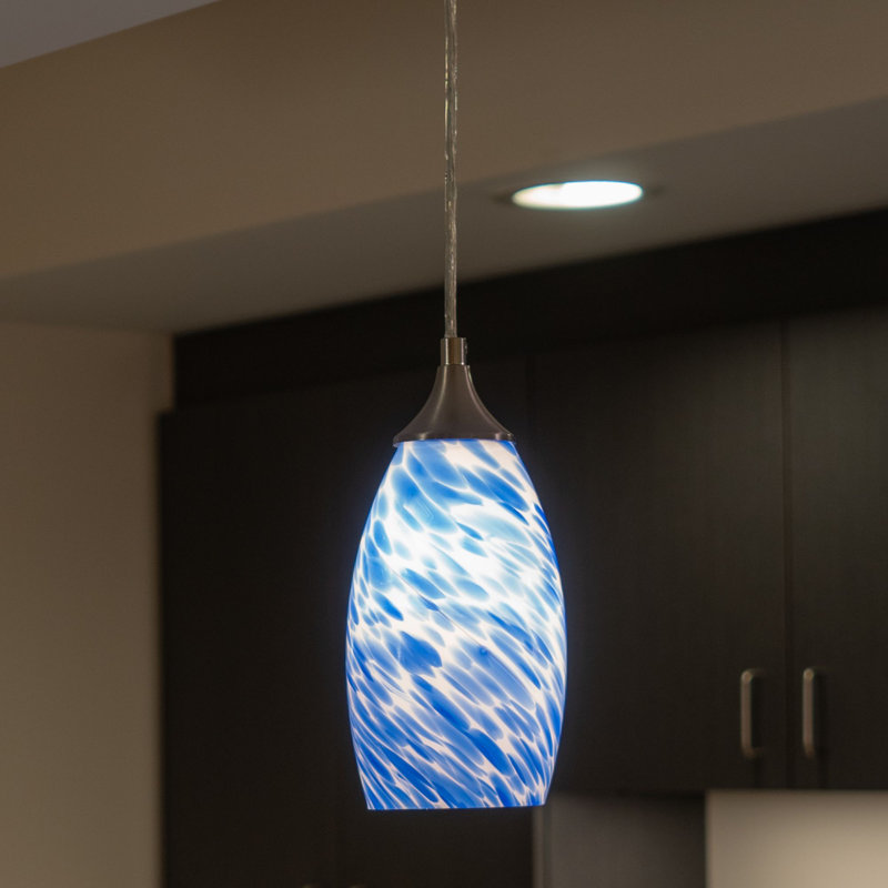 Xayn 1 - Light Bell Pendant, Blue/White, Matte Black