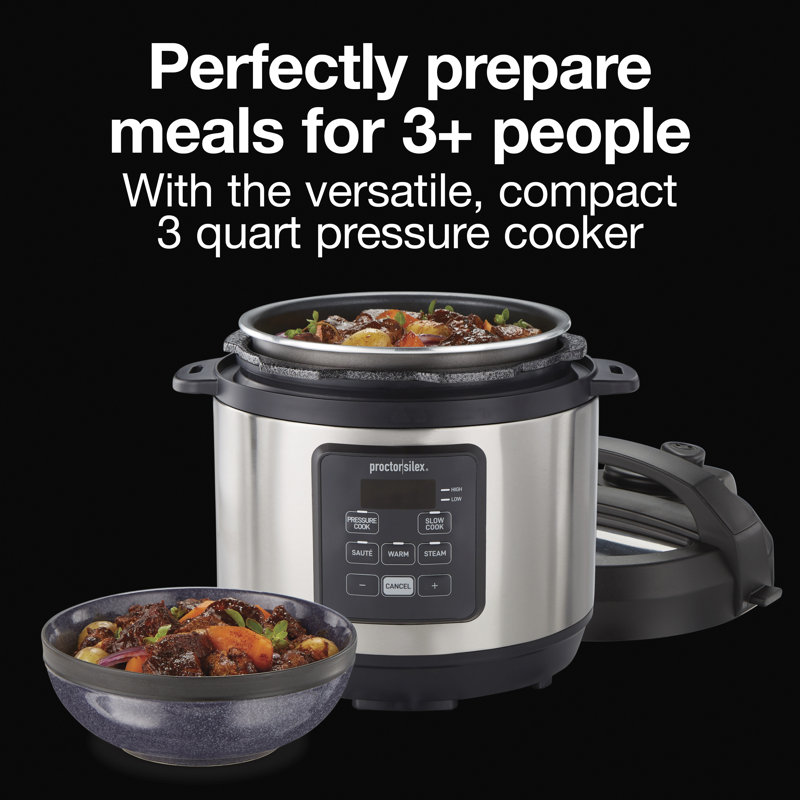 Stainless Steel 3 Quart Multi-Function Pressure Cooker