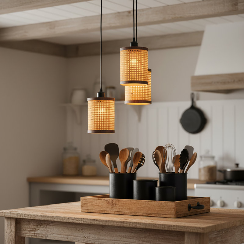 Plafonnier de ferme moderne 3 lumières multi-luminaires suspendus