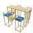Bar Table And Chair 5 Piece Set, Frame, Multi-Layer Tabletop, Chair Cushion And Backrest Made Of Sponge, Table With Storage Function-832969982