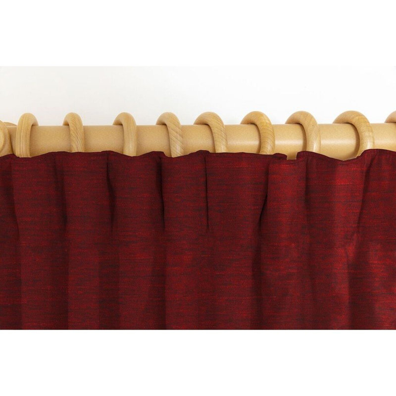 Room Darkening Curtain Pair, Red, 90"W x 90"L