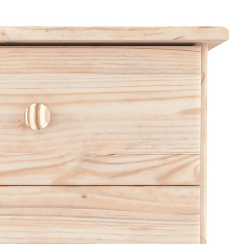 vidaXL Bedside Cabinet ALTA 41x35x55.5 Solid Wood Pine, Brown