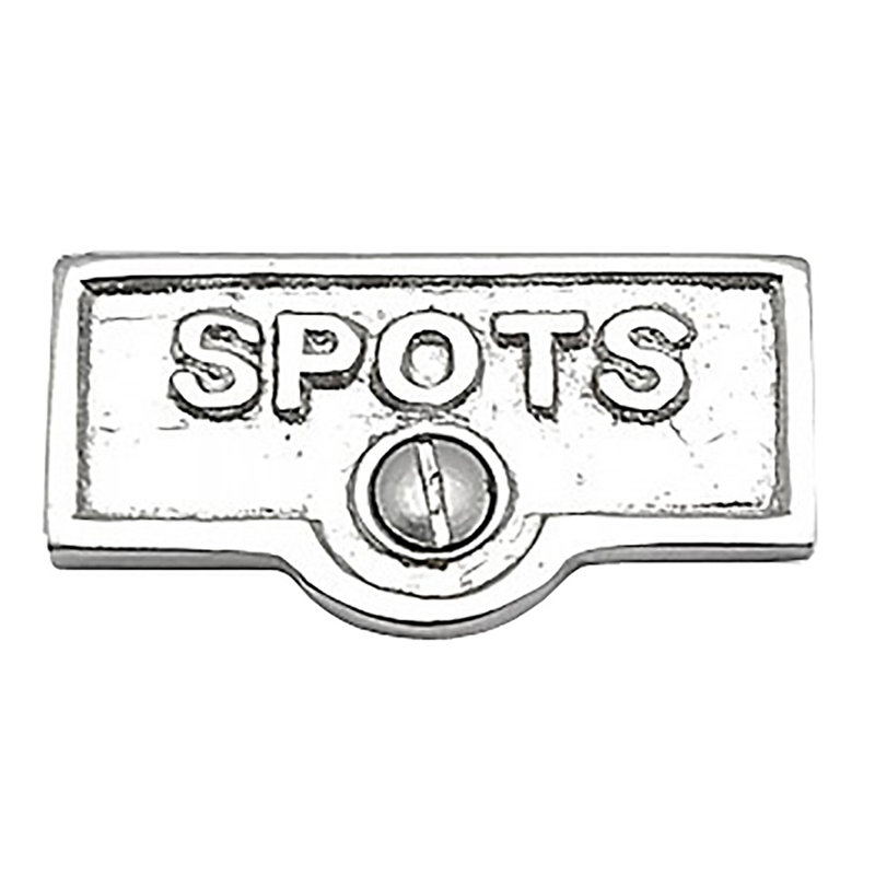 Spots, plaques de nom, étiquettes, plaque d'interrupteur, étiquette, Laiton chromé