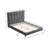Charcoal Linen Platform Bed Frame - Solid Pine Support System, CertiPUR-US Foam, Queen Sizes-50049199