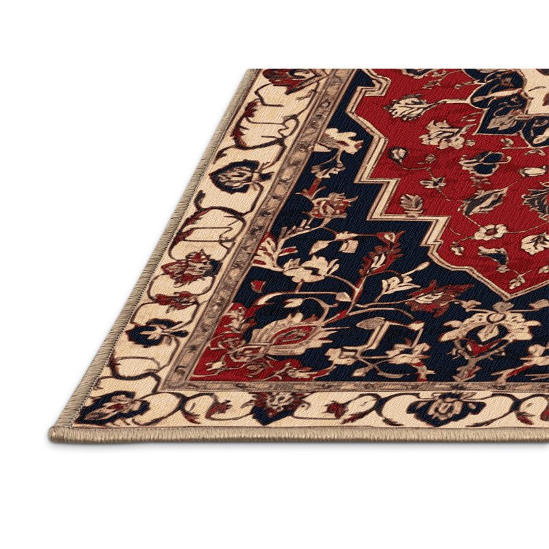 Tapis brun lavable à la machine, Rond 6 pi