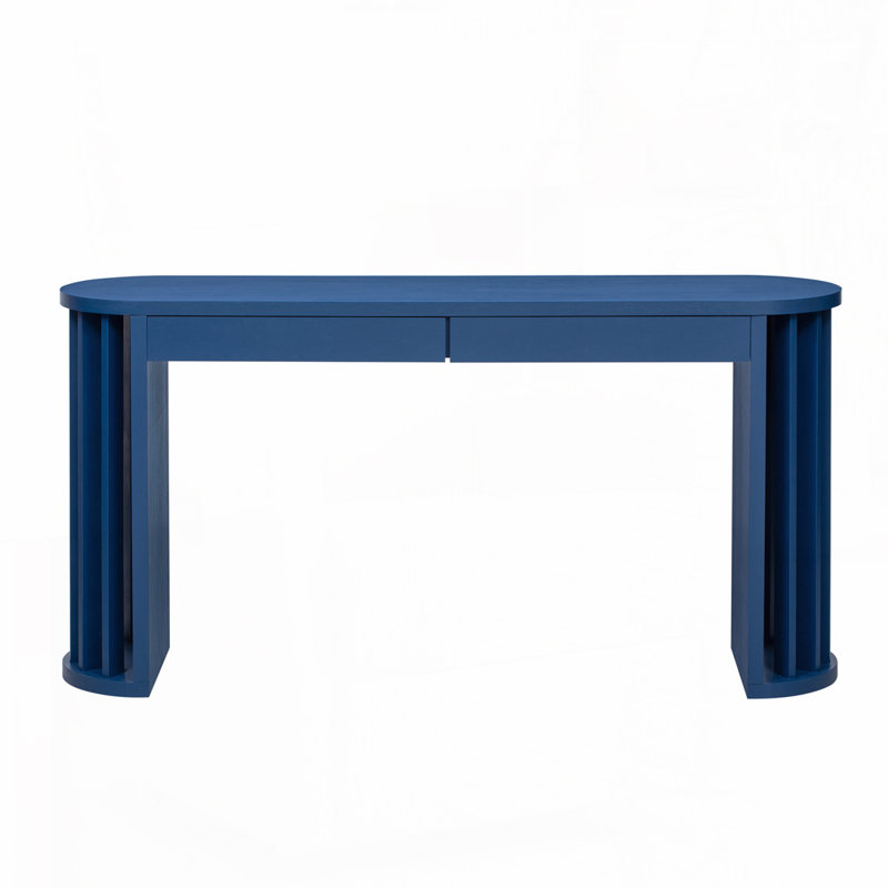 Farmhouse 59-inch Long Console Table, Navy Blue