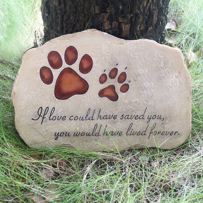 Pet  Paw Print Memorial Stone 