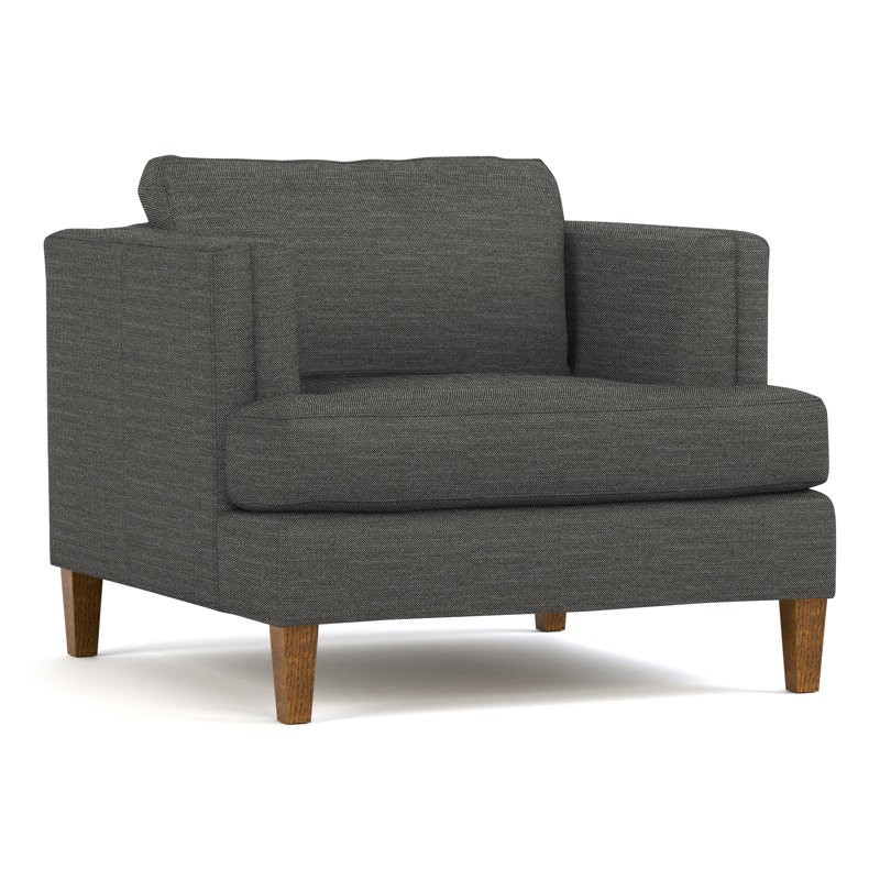 Fauteuil tuxedo avec accoudoirs Surrey Hills, Perigold ‑ platine Ishi