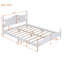 Base de lit plateforme en bois grand format, lit plateforme de style rétro avec support en lattes de bois-465827699-465827696
