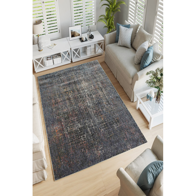 Eco-Friendly Area Rug (2 ft x 3.3 ft), 100% Polyester, 650 g/m² | Antibacterial & Non-Slip PVC Dot Underside, Pile Height: 0.2 inches | Machine Washable, Digital Print Design, Perfect for Living Room & Bedroom Decor