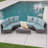 Trafford 5 Piece Rattan Sectional Seating Group with Cushions