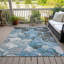 Tapis bleu intérieur / extérieur lavable à la machine Xhevrie-1087312273