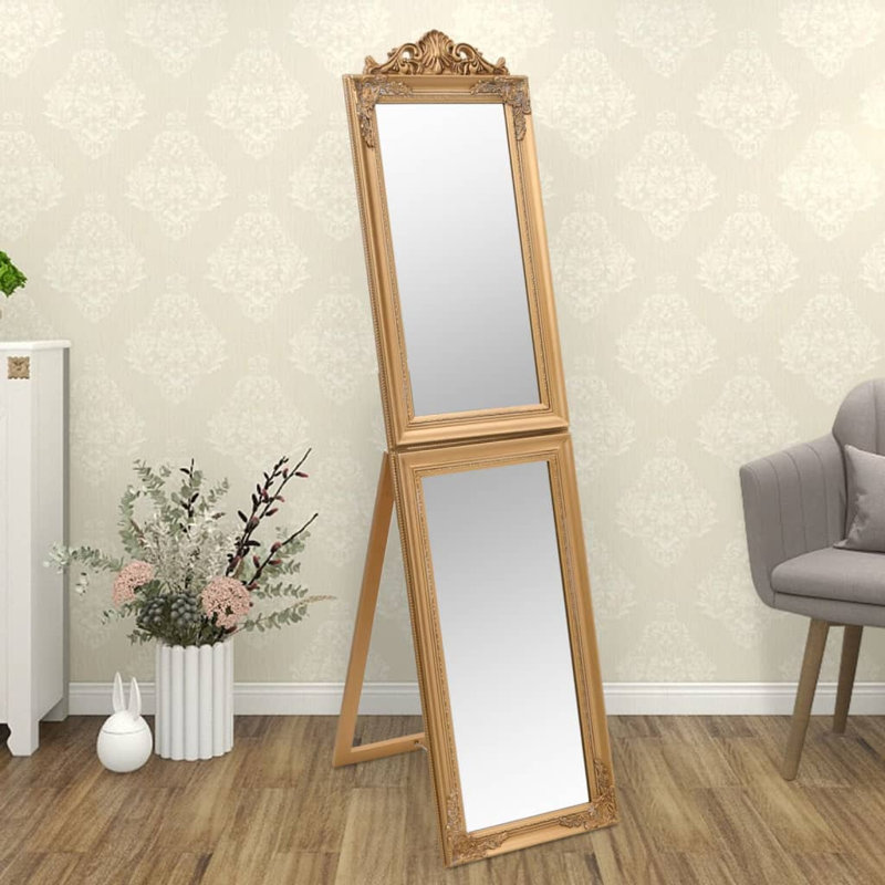 Miroir de plancher Wegford, Or, 78,7 po x 19,7 po
